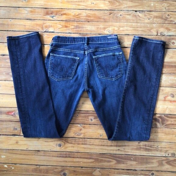 CITIZEN of Humanity dark blue Ava style COH low rise straight legs jeans size 26 - Picture 2 of 12